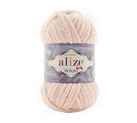 Alize Velluto - 100 g micro polyester - Fil en peluche doux et velouté pour tricot et crochet, laine moelleuse pour couvertures, coussins, amigurumi et vêtements (340)