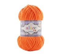 Alize Velluto Fil à couverture pour bébé 100% MicroPolyester Lot de 5 écheveaux 340 m 500 grammes, Poids du fil : Super épais (Orange 550)