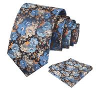 Alizeal Ensemble de cravates et cravates carrées de poche pour homme 8 cm