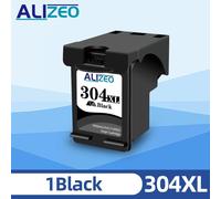 Alizeo 304 cartouche d'encre Compatible pour HP304 pour HP 304XL Deskjet ENVY Officejet 2600 2630 3723 3724 3730 3732 3752 3755 3758-1 pièce Noir