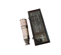 Aljiwar Télescope nautique antique en laiton dans une boîte en bois, avec optique en verre, extensible jusqu'à 40,6 cm, fabriqué en laiton pur, portée décorative