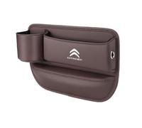 ALJLA Organisateur Cuir Premium pour Interstice De Siège Auto pour Citroën C3 2002-2009 FC, Boîte De Rangement Anti-Chute Téléphone Clés Monnaie, Console Avant/Arrière,Maindriver-B