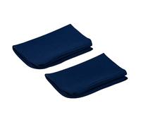 alkamto Lot de 2 housses de coussin, 40 x 25 x 10 cm, pour coussin de soutien cervical - En coton lavable et respirant - Ergonomique et doux - Bleu marine