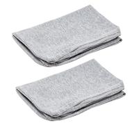 alkamto Lot de 2 housses de coussin, 70 x 45 x 12 cm, pour coussin de soutien cervical, en coton, lavables, respirants, ergonomiques et doux, grises