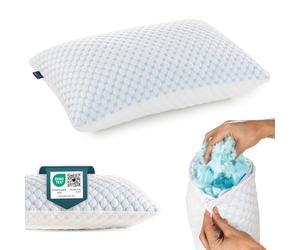 alkamto Oreiller Confortable en Mousse à mémoire de Forme pour Voyage et Camping - Sac Portable Facile à Transporter - Taie d'oreiller régulant la température - Queen Size