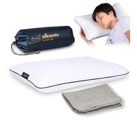 alkamto Oreiller orthopédique pour Enfant - Mousse à mémoire de Forme avec Housse en Coton supplémentaire pour Enfants et Jeunes Enfants - Oreiller viscoélastique - Sac Facile à Transporter