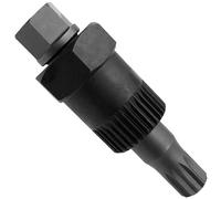 Alkan Douille M10 extra courte (multi-dents, pour profil XZN) avec insert adaptateur avec écrou à 33 dents, outil de montage, embout de démontage pour poulie de courroie à roue libre d'alternateur