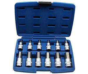Alkan Lot de 12 douilles à six pans creux Kraft 5-22 mm 1/2"