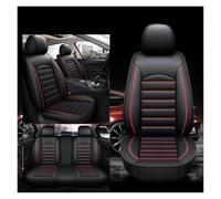 ALKANI Auto Ensembles Housses Siège, Voiture Ensembles De Housses Siège pour Nissan Titan II King Cab 2020, 2021, 2022, 2023, 2024, 2025, Housses De Siège De Voiture en Cuir Imperméable(Black+Red)