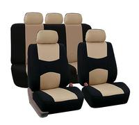 ALKANI Housses Siege Voiture pour Ren-Ault Koleos 2009 2010 2011 2012 2013-2016, Avant et Arrière Voiture Tissu Couverture Voiture Couvre Compatible Airbag Latéral Accessoire de Siège Auto, Beige