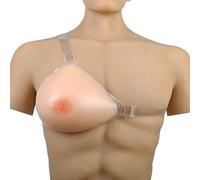 ALKANI Prothèse Mammaire en Silicone avec Sangle Ajustable pour Le côté Droit et Gauche Convient aux patientes ayant Subi Une Mastectomie (Color : Skin, Size : L)