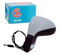 Alkar 6165284 Retroviseur complet, mécanique, convex, sonde temp, à peindre, avec clignotant, Noir (Black)