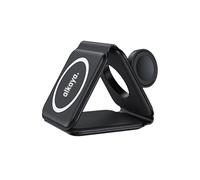 alkaya . Chargeur sans fil pliable, Station de charge, Compatible avec iPhone, Apple Watch, Samsung, Magsafe, Wireless Charger - Noir