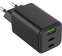 alkaya . Chargeur USB-C+C+A, Chargeur rapide Iphone, Samsung, Xiaomi, Huawei, Sony, Google Prise de charge 3 ports - Noir