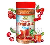ALKIM Lot de 6 boissons instantanées en poudre cerise - 6 x 400 g - Un plaisir chaud et froid - Thé aux miettes - Boisson pour été, anniversaire, fête
