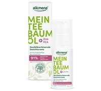 alkmene Crème pour le visage à l'huile d'arbre à thé 50 ml Réduction à 91 % confirmée Huile d'arbre à thé naturelle Végétalien et neutre pour le climat Soin hydratant 24 h pour les peaux