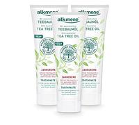alkmene Dentifrice à l'huile d' arbre à thé dents sensibles - pate dentifrice végane sans silicones, parabènes et huiles minérales - dentifrice naturel au fluor (3x 100 ml)