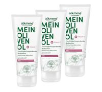 alkmene Lot de 3 lotions pour le corps pour peaux sèches 200 ml - 100 % confirment la réduction de la sensation de tension - Lotion corporelle pour homme et femme à l'huile d'olive - Lotion hydratante