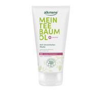 alkmene Masque à l'huile d'arbre à thé contre les boutons, les points noirs et les impuretés végétalien 75 ml - 100 % confirme la réduction des boutons - Masque facial pour homme et femme, masque