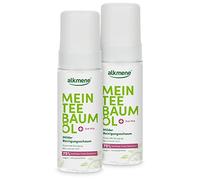 alkmene Mon huile d'arbre à thé pour le visage - 2 x 150 ml - Réduction des boutons confirmée à 75 % - Huile d'arbre à thé naturelle - Végétalien et climatiquement neutre - Mousse nettoyante pour