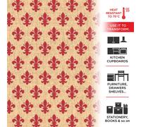 Alkor 3800049 Film adhésif pour meubles, effet lys rouge, 45 cm x 2 m