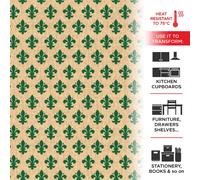 Alkor 3800051 Film adhésif pour meubles, effet lys vert, 45 cm x 2 m
