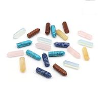 ALKOY Cristal naturel rugueux pierres semi-précieuses naturelles Prisme hexagonal Tête de balle Baguette magique Décoration d'intérieur Ornements en cristal d'aura (couleur : couleurs mélangées