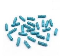 ALKOY Cristal naturel rugueux pierres semi-précieuses naturelles Prisme hexagonal Tête de balle Baguette magique Décoration d'intérieur Ornements en cristal d'aura (couleur : bleu turquoise, taille