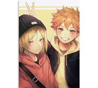 ALKOY Puzzle en Bois 1000 Pièces Japonais Anime Haikyuu Kenma Et Hinata Affiches Adultes Enfants Jouets Jeu de Décompression Fj119Qx