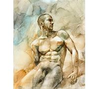 ALKOY Puzzle Pour Adultes, 1000 Pièces, Puzzle Artistique Abstrait, Homme Nu, 1000 Pièces