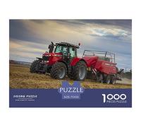ALKOY Puzzle Tracteur Et Combinant La Moissonneuse - 1000 Pièces (75 * 50Cm) - Carton - Jigsaw - Moderne - Adulte - Avancé - Rectangulaire - 1 Set - 1000 Pièces - 1000 Pcs