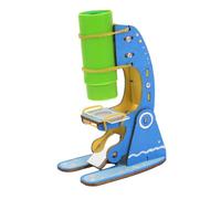 Alksubbm Activité scientifique pratique | 7-14 ans Kit de microscope à construire soi-même avec lentille convexe, projet éducatif de 15 cm pour la famille