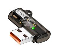 Alksubbm Adaptateur USB-a avec port 3,5 mm, feu de recul noir | Entrée microphone et sortie casque, commandes de casque en ligne compatibles, configuration automatique de l'ordinateur