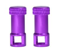 Alksubbm Bouchon de valve de vélo pour entretien des pneus Violet | Bandes de manipulation texturées en alliage d'aluminium et ouverture de service intégrée