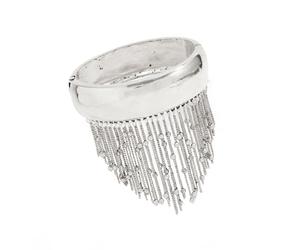 Alksubbm Bracelet moderne en métal avec pampilles suspendues, ressort en alliage réglable pour les occasions décontractées ou formelles, One Size, Comme décrit