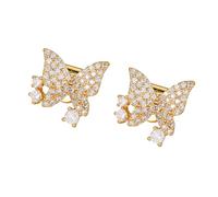 Alksubbm Breloques papillon en alliage étincelant de qualité supérieure pour casque Freeclip 1/2 - Bijoux avec maintien sécurisé - Ornement d'oreille tendance