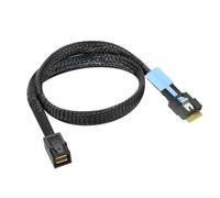 Alksubbm Câble de fond de panier interne SFF-8654 à SFF-8643, 100 cm | Câble de données interne avec connecteur d'entrée latérale à clé pour câblage de fond de panier et routage du boîtier pour