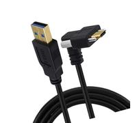 Alksubbm Câble de verrouillage industriel USB C vers le haut avec fixation à vis pour caméra stable transfert de données en PVC Câble de données USB C