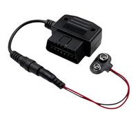 Alksubbm Câble d'extension d'alimentation 9 V alimenté par batterie pour | Pour ordinateur de voiture et outil de diagnostic, interfaces 16 broches, préserve la mémoire pendant l'entretien de la