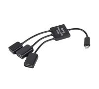 Alksubbm Câble d'extension fin de type C en PVC pour téléphones professionnels, tablettes et ordinateurs, utilisation triple port USB C