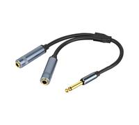 Alksubbm Câble répartiteur en Y à canal unique pour double sortie vers amplificateurs et systèmes de sonorisation 30 cm 6,5 mm