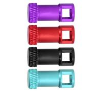 Alksubbm Capuchon de valve de vélo pour entretien des pneus, 4 couleurs | Bandes de manipulation texturées en alliage d'aluminium et ouverture de service intégrée