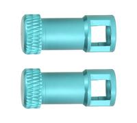Alksubbm Capuchon de valve de vélo pour entretien des pneus, bleu | Bandes de manipulation texturées en alliage d'aluminium et ouverture de service intégrée