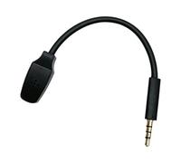 Alksubbm Connecteur 4 sections de rechange pour microphone 3,5 mm | Bras pliable avec pare-brise en mousse pour réunions en ligne, étude, communication vocale, noir