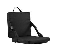 Alksubbm Coussin d'extérieur avec boucle latérale Noir | Rangement arrière zippé pour petits objets, poignées de transport, sangles latérales réglables pour pique-niques et festivals