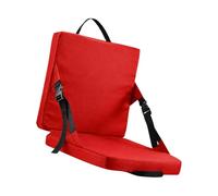 Alksubbm Coussin d'extérieur avec boucle latérale Rouge | Rangement arrière zippé pour petits objets, poignées de transport, sangles latérales réglables pour pique-niques et festivals