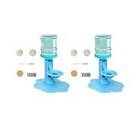 Alksubbm Distributeur d'eau en ABS pour chat en forme de fleur Bleu | Réservoir inversé et bol surélevé pour un placement en intérieur
