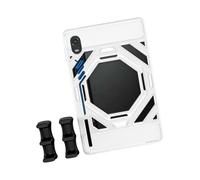 Alksubbm Étui de protection pour tablette - Pour jeux de paysage - Blanc | Coque en TPU souple avec poignées amovibles, disposition arrière ouverte et couverture des coins