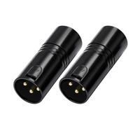 Alksubbm Fiche de terminaison XLR 3 broches 120 Ohm pour lignes de fin de | Format XLR mâle à trois broches, valeur de terminaison 120 Ohm, finition noire, placement de la prise de fin de ligne pour