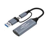 Alksubbm Grabber Video Grabber Type C + USB vers HDTV pour PC portable Live Stream Game Carte de capture vidéo